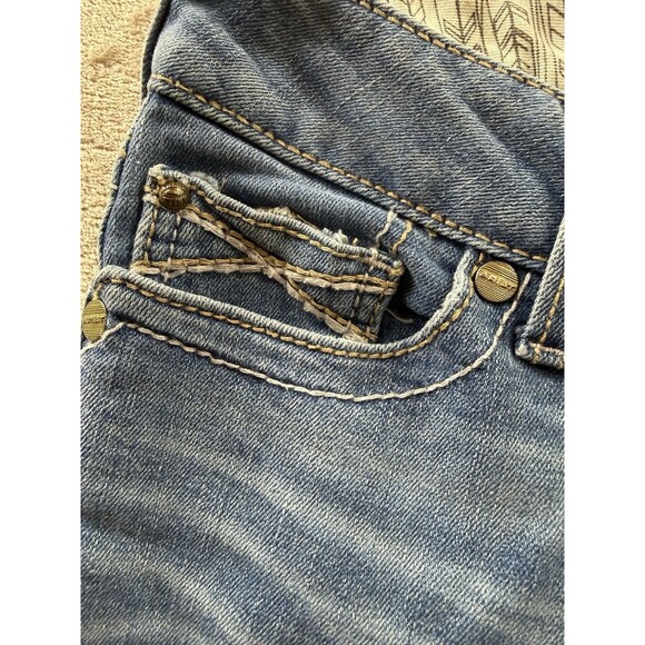 Ariat Real Jeans Women's 27S Arrow MR Boot Blue Mid Rise Stretch Embroidered - Picture 4 of 8